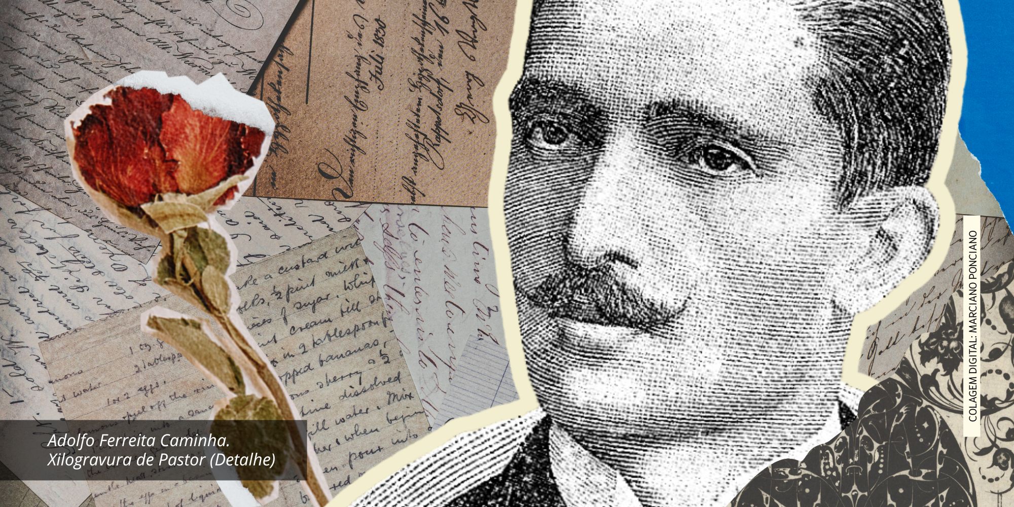 Adolfo Ferreita Caminha. Xilogravura de Pastor (Detalhe). Colagem Digital: Marciano Ponciano